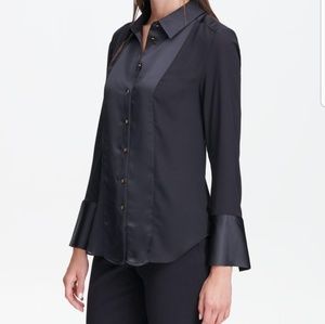 Calvin Klein contrast blouse